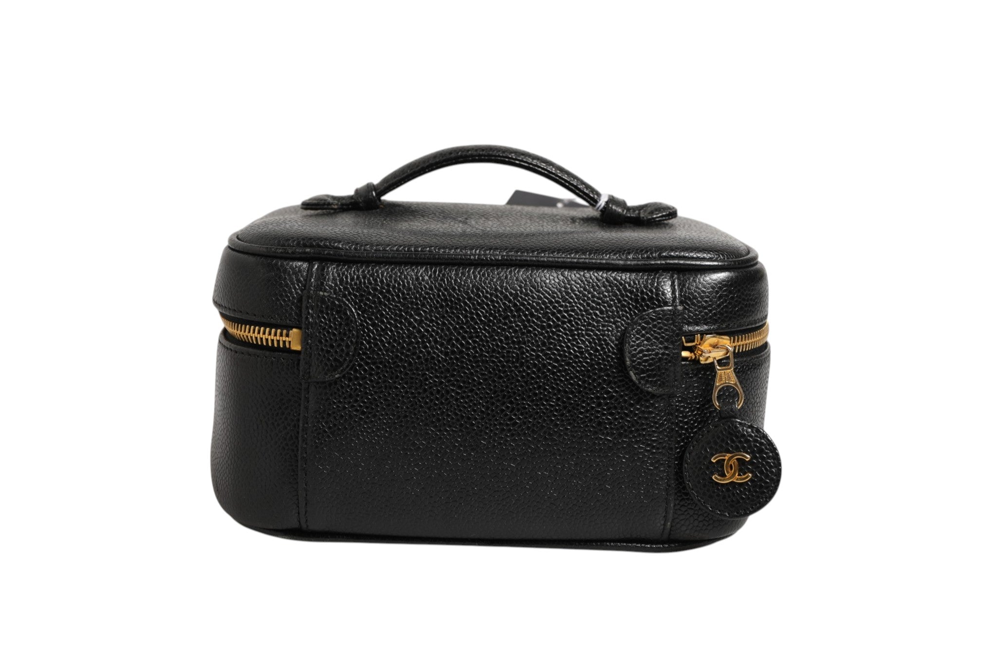 Chanel Black and gold makeup bag Chanel