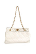 Chanel Shiny Calfskin Quilted Mini 22 White 1792563 Chanel
