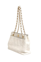 Chanel Shiny Calfskin Quilted Mini 22 White 1792563 Chanel