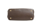 Fendi Brown Quilted Lambskin Leather Dotcom Click Small Shoulder Bag Fendi