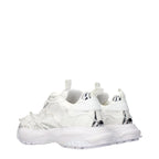 Versace White Fabric Sneakers Versace