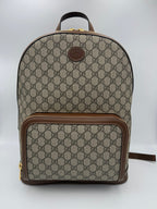 Gucci GUCCI GG Supreme and Leather Backpack Gucci