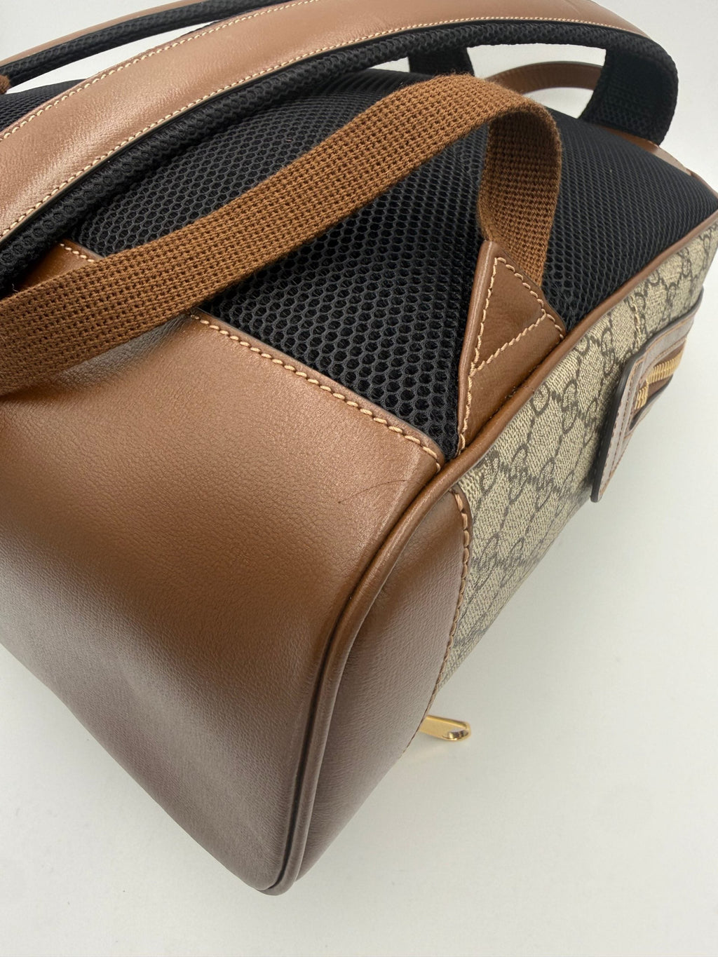 Gucci GUCCI GG Supreme and Leather Backpack Gucci