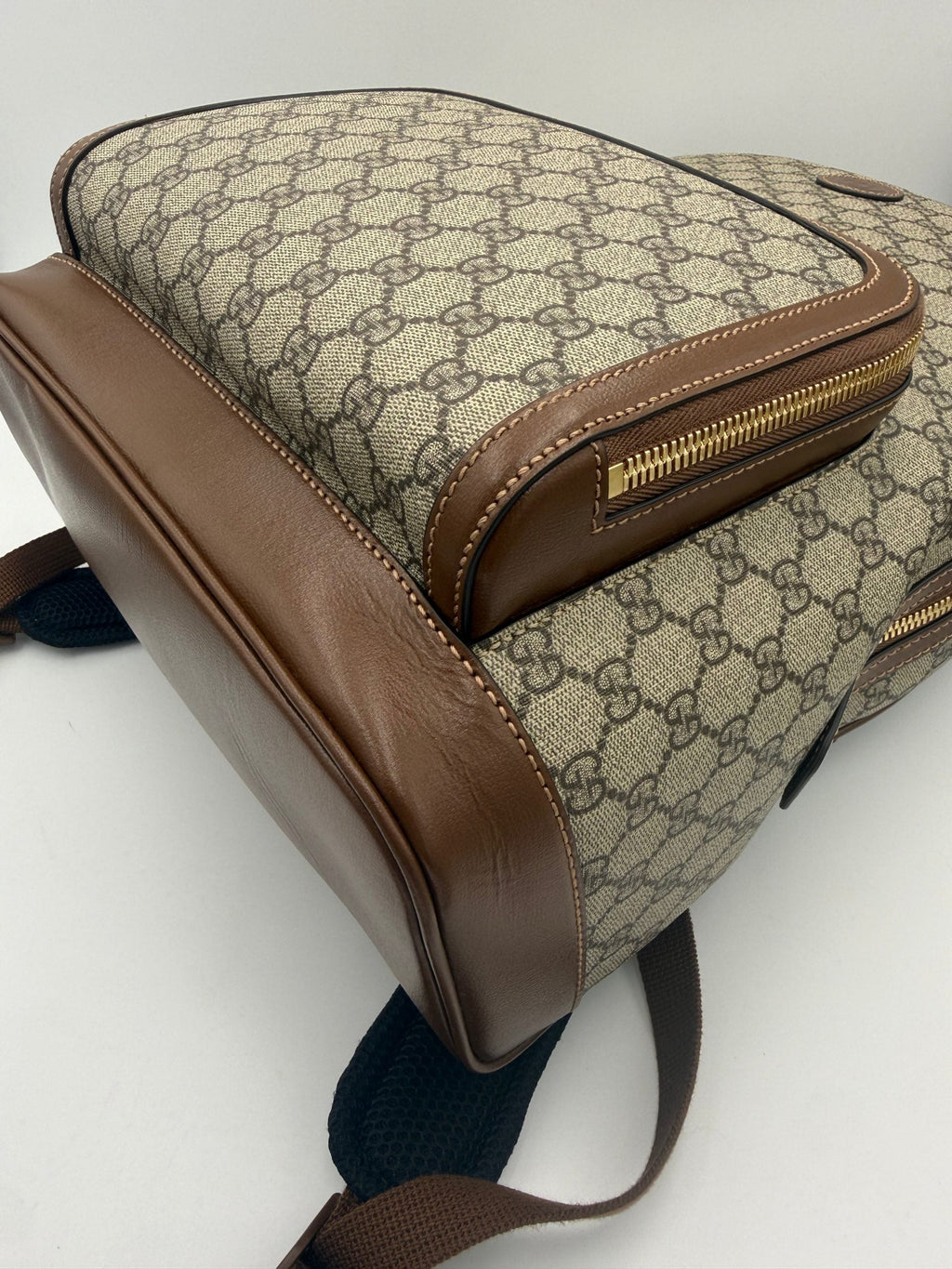 Gucci GUCCI GG Supreme and Leather Backpack Gucci