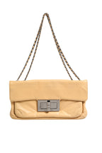 Chanel Beige Lambskin Giant Reissue Mademoiselle Lock Flap Bag Chanel