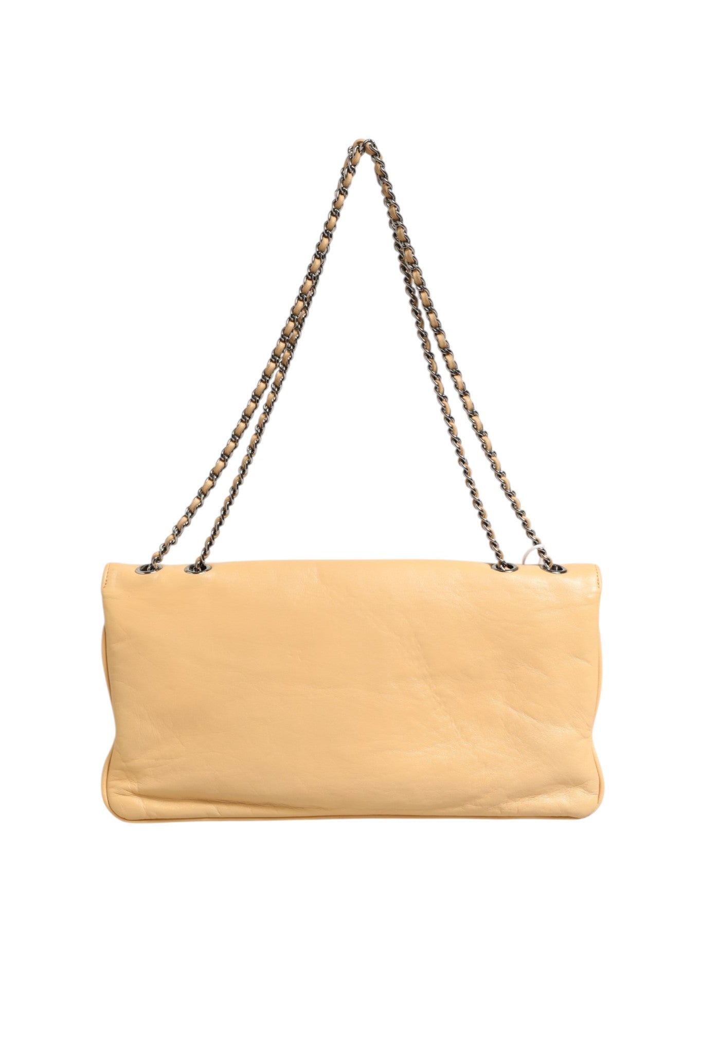 Chanel Beige Lambskin Giant Reissue Mademoiselle Lock Flap Bag Chanel