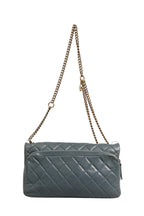 Chanel Blue Quilted Leather Crown Flap Shoulder Bag Chanel