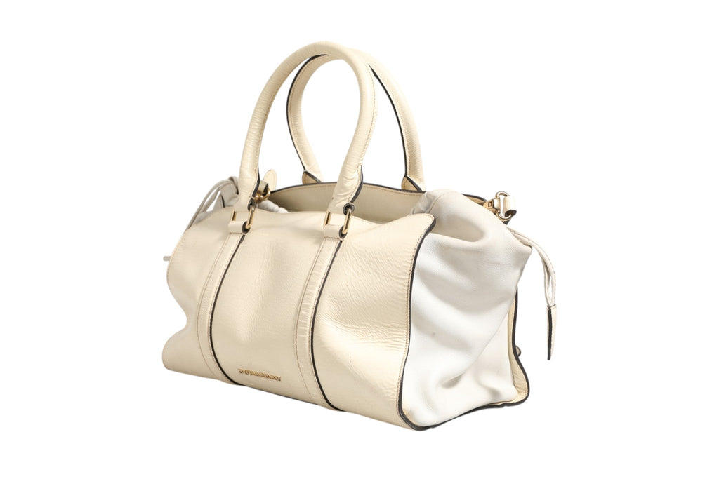 Burberry Chalk White Large Leather Tote Bag Burberry