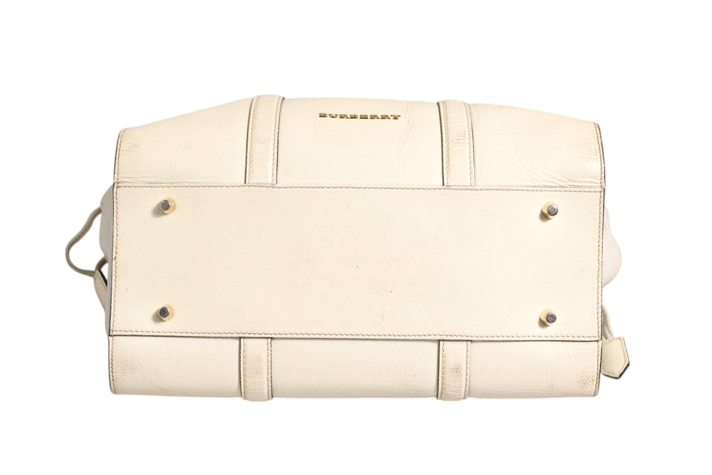 Burberry Chalk White Large Leather Tote Bag Burberry