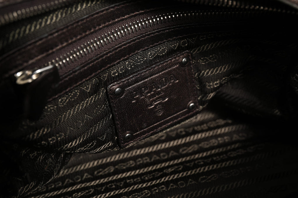 Prada Metallic Nappa Leather Ruffle Shoulder Bag Prada
