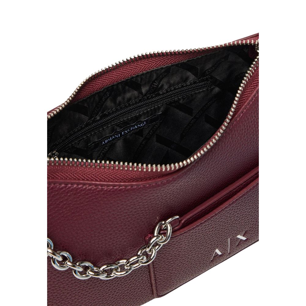 Armani Exchange Bordeaux Polyester Handbag Armani Exchange