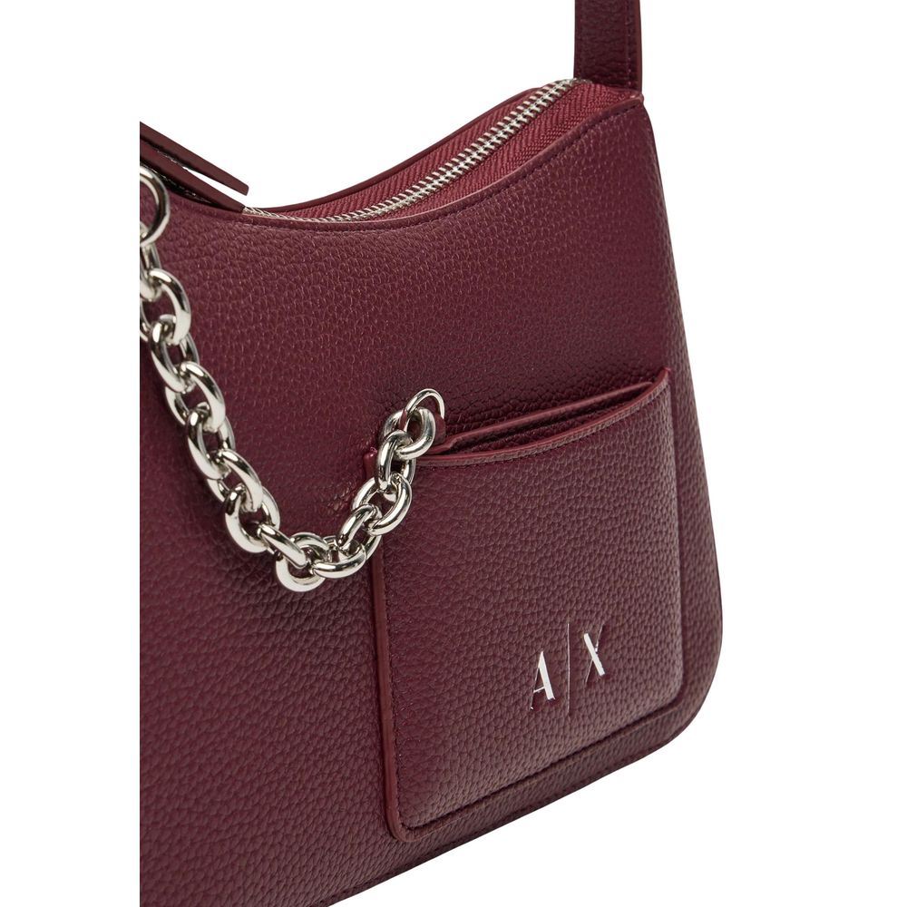 Armani Exchange Bordeaux Polyester Handbag Armani Exchange