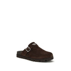 Prada Brown Calf Leather Bos Taurus Mules Prada