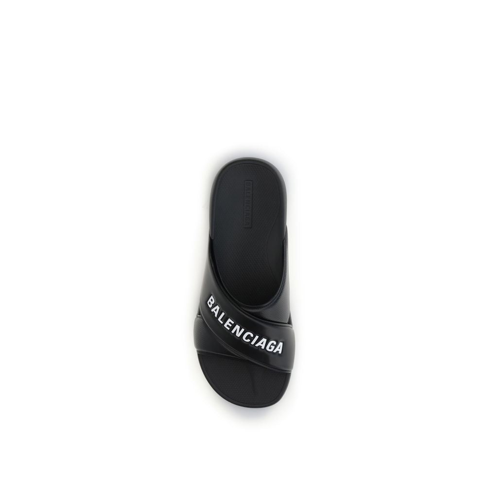 Balenciaga Black Rubber Sandals Balenciaga