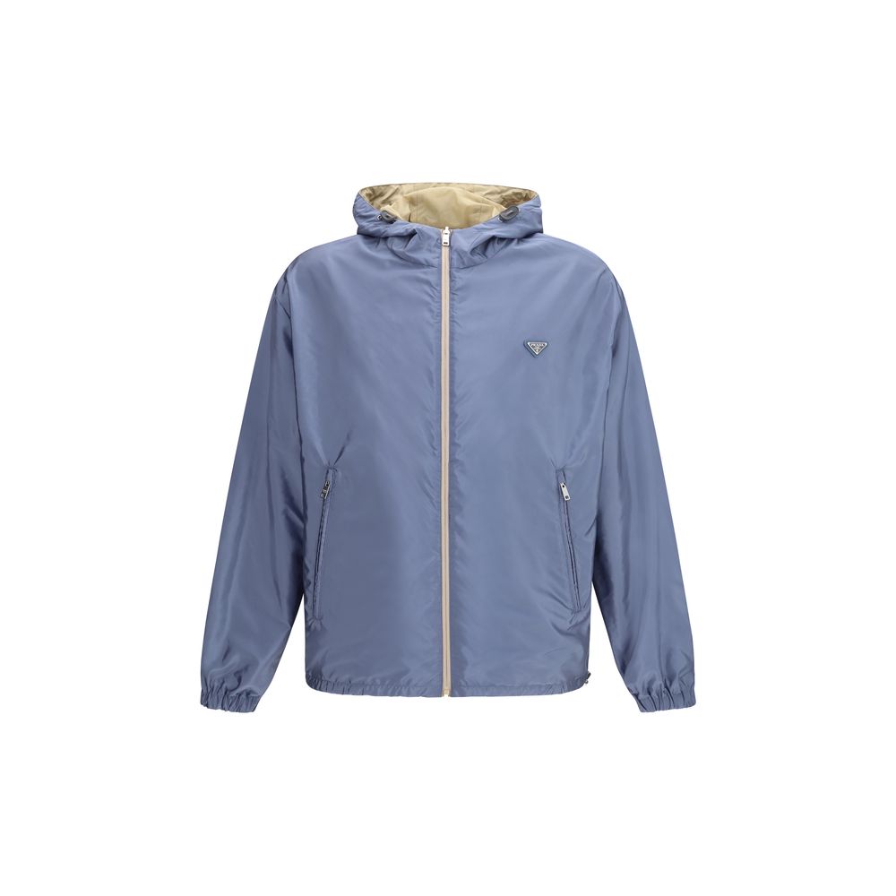 Prada Beige Recycled Polyamide Shell Jacket Prada