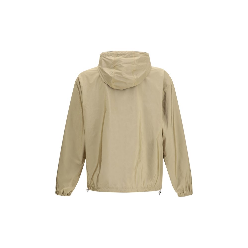 Prada Beige Recycled Polyamide Shell Jacket Prada