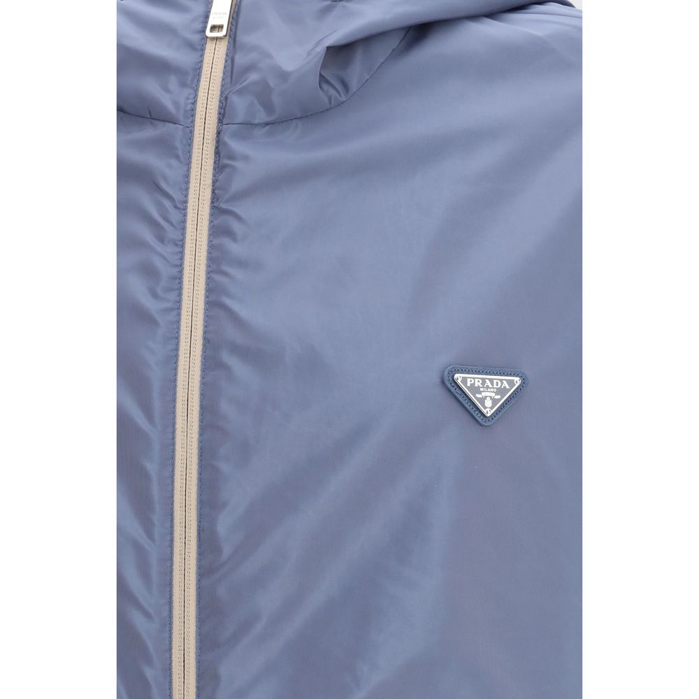 Prada Beige Recycled Polyamide Shell Jacket Prada