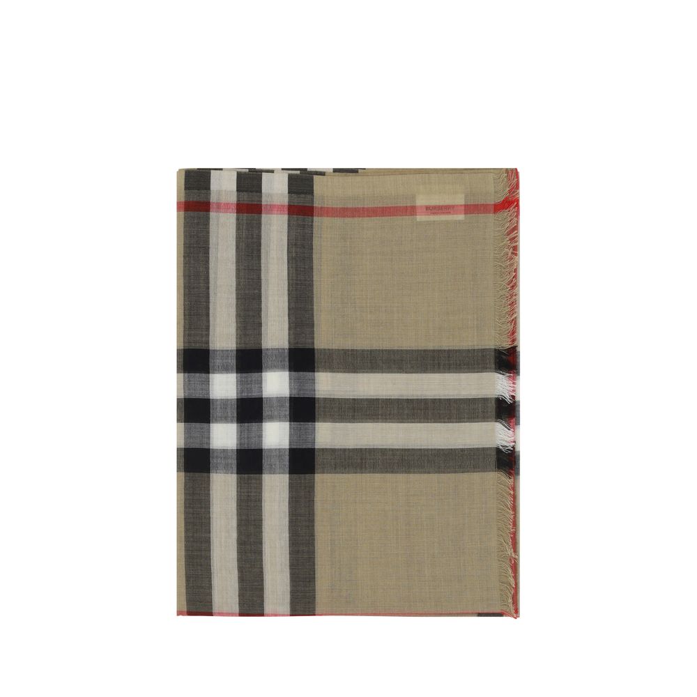 Burberry Beige Wool Oves Aries Scarf Burberry