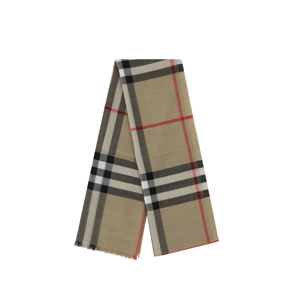 Burberry Beige Wool Oves Aries Scarf Burberry