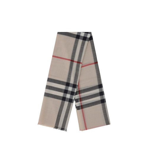 Burberry Beige Wool Oves Aries Scarf Burberry