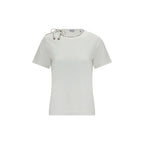 Burberry White Cotton T-Shirt Burberry