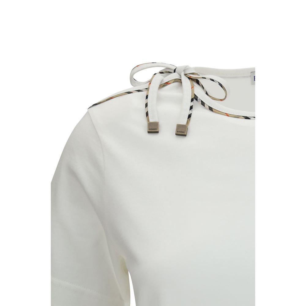 Burberry White Cotton T-Shirt Burberry