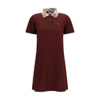 Burberry Bordeaux Cotton Casual Dress Burberry