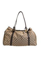 Gucci Beige and Black Canvas Twins Medium Tote Bag Gucci