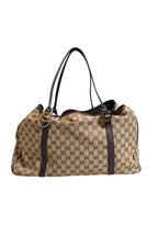 Gucci Beige and Black Canvas Twins Medium Tote Bag Gucci