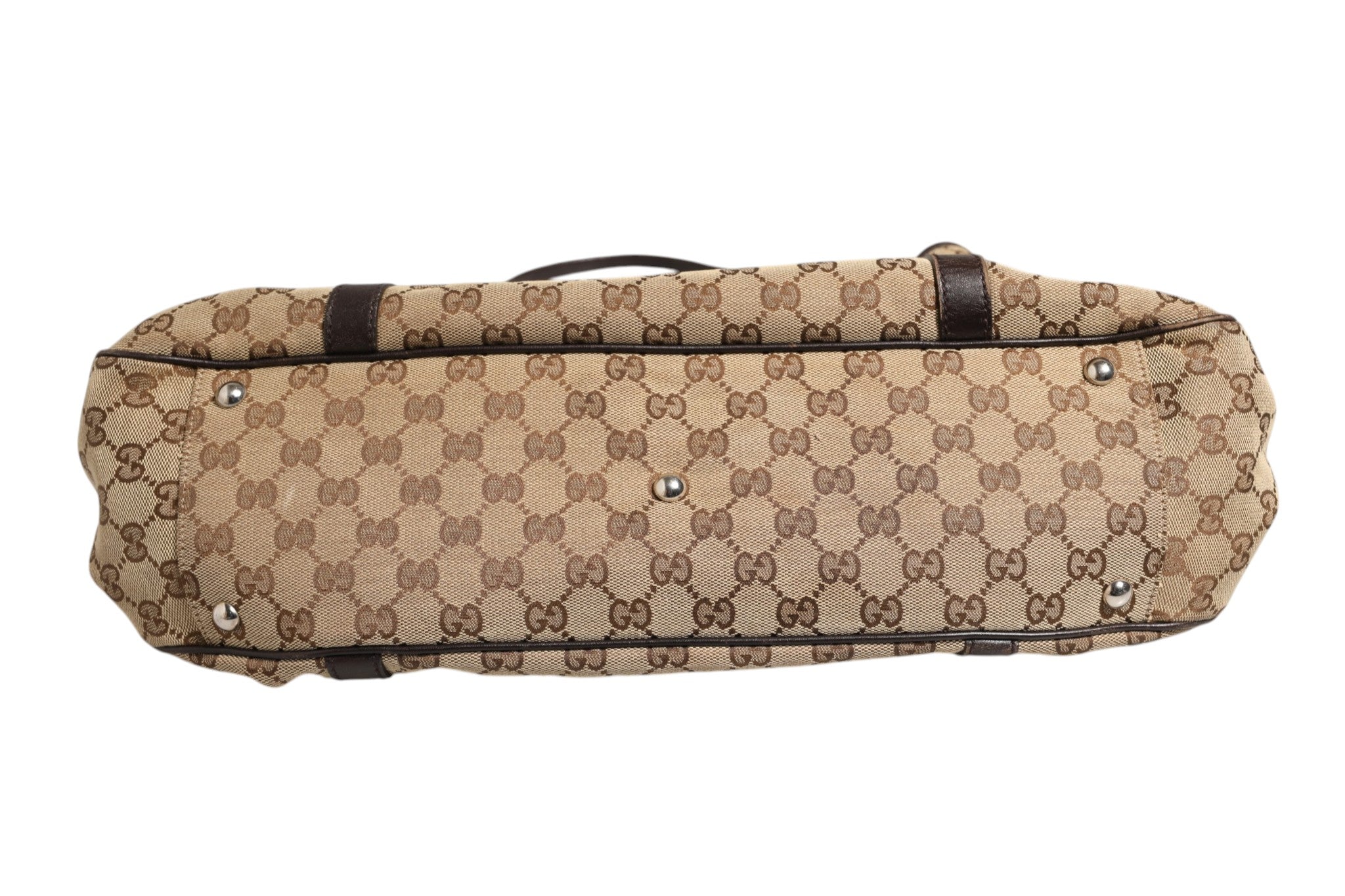 Gucci Beige and Black Canvas Twins Medium Tote Bag Gucci