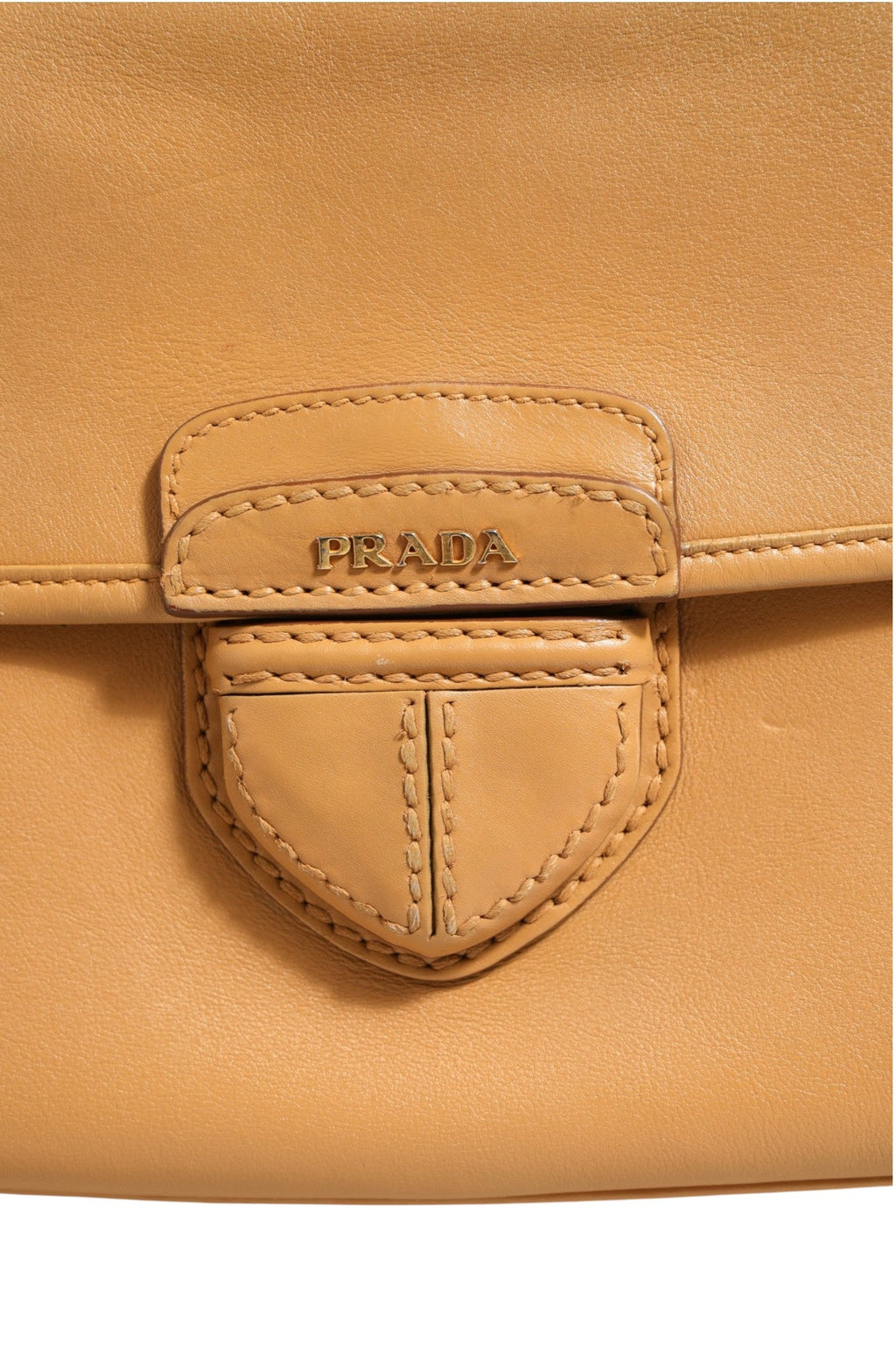 Prada Sidonie Beige Pebble Leather shoulder bag Prada