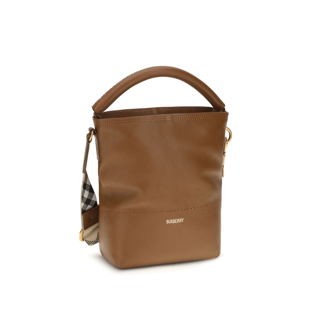 Burberry Brown Calf Leather Bos Taurus Backet Bag Burberry