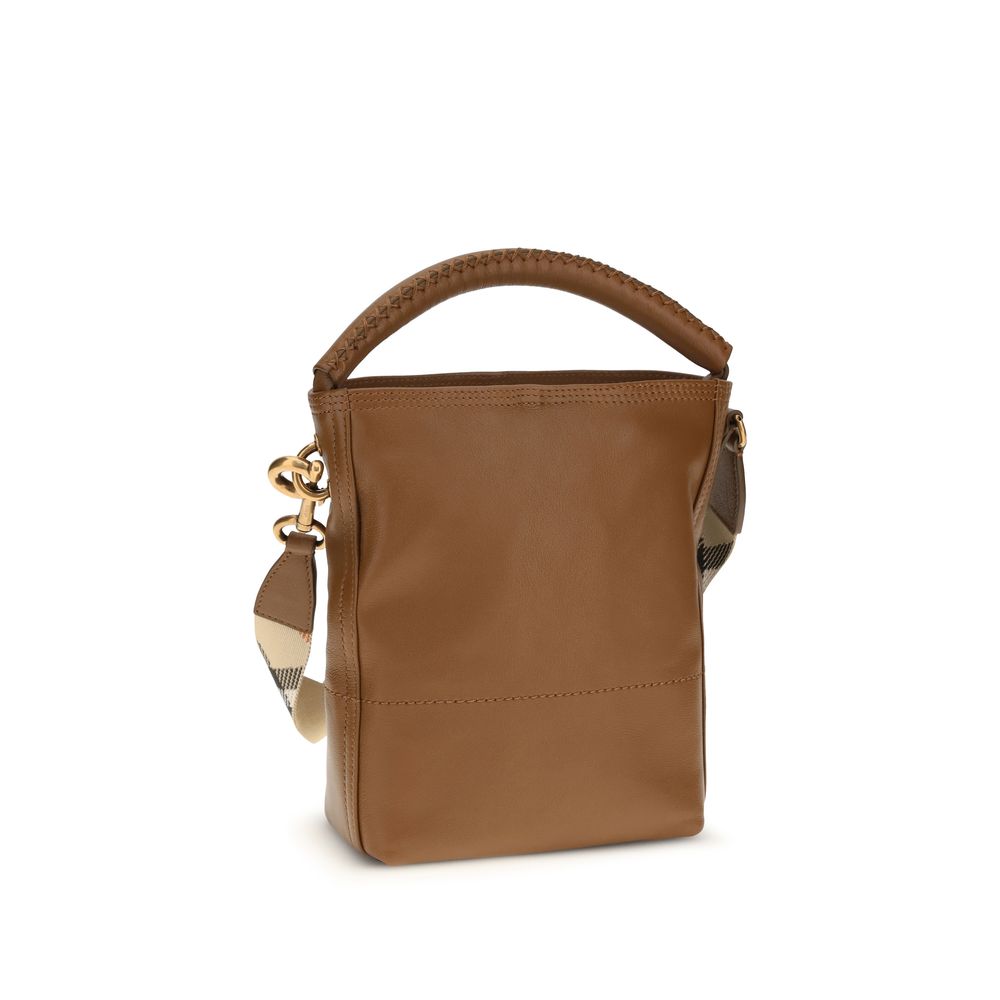 Burberry Brown Calf Leather Bos Taurus Backet Bag Burberry
