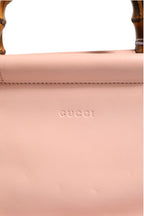 Gucci Pink And White Calfskin Small Nymphaea Top Handle Bag Gucci