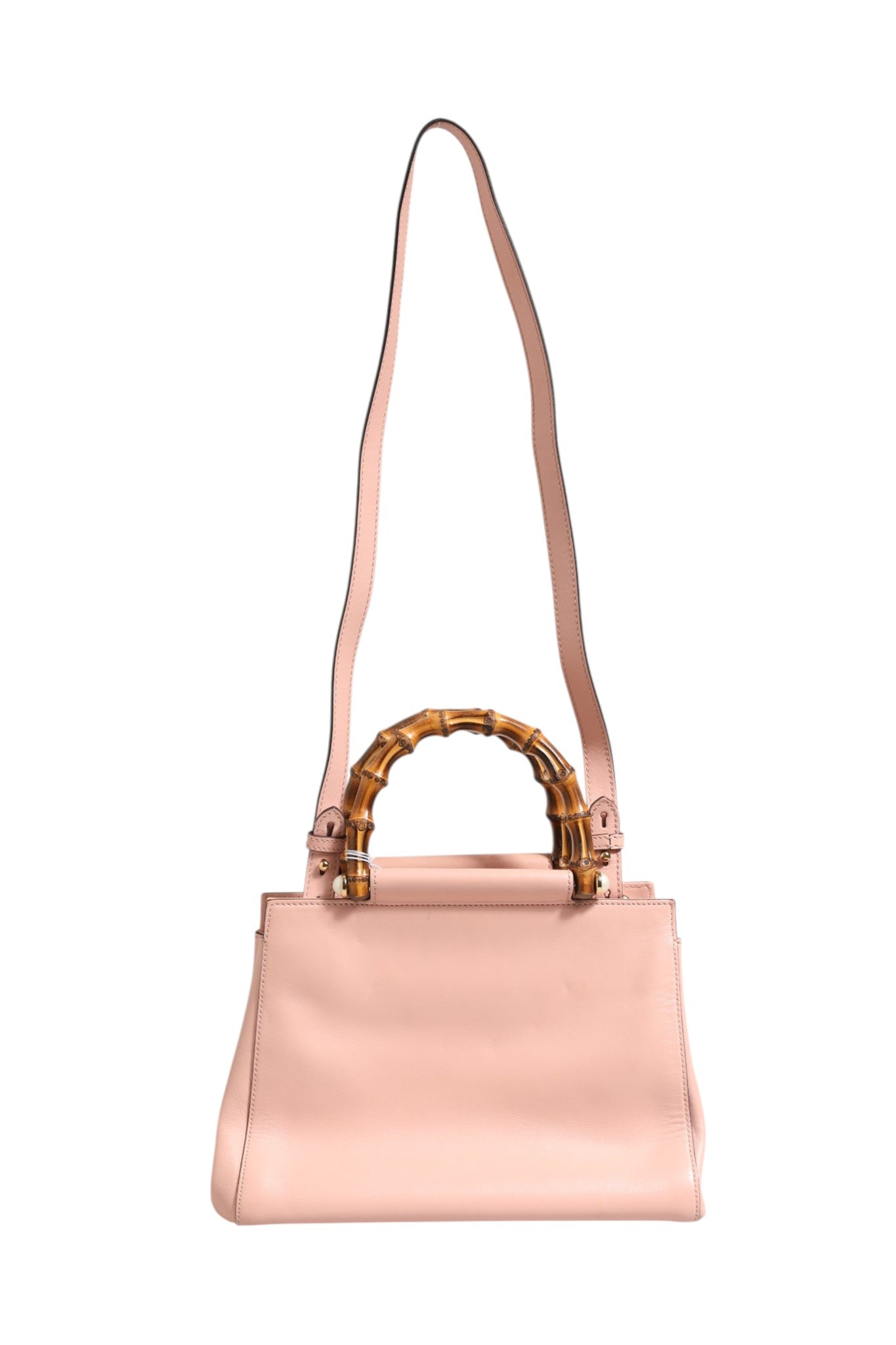Gucci Pink And White Calfskin Small Nymphaea Top Handle Bag Gucci