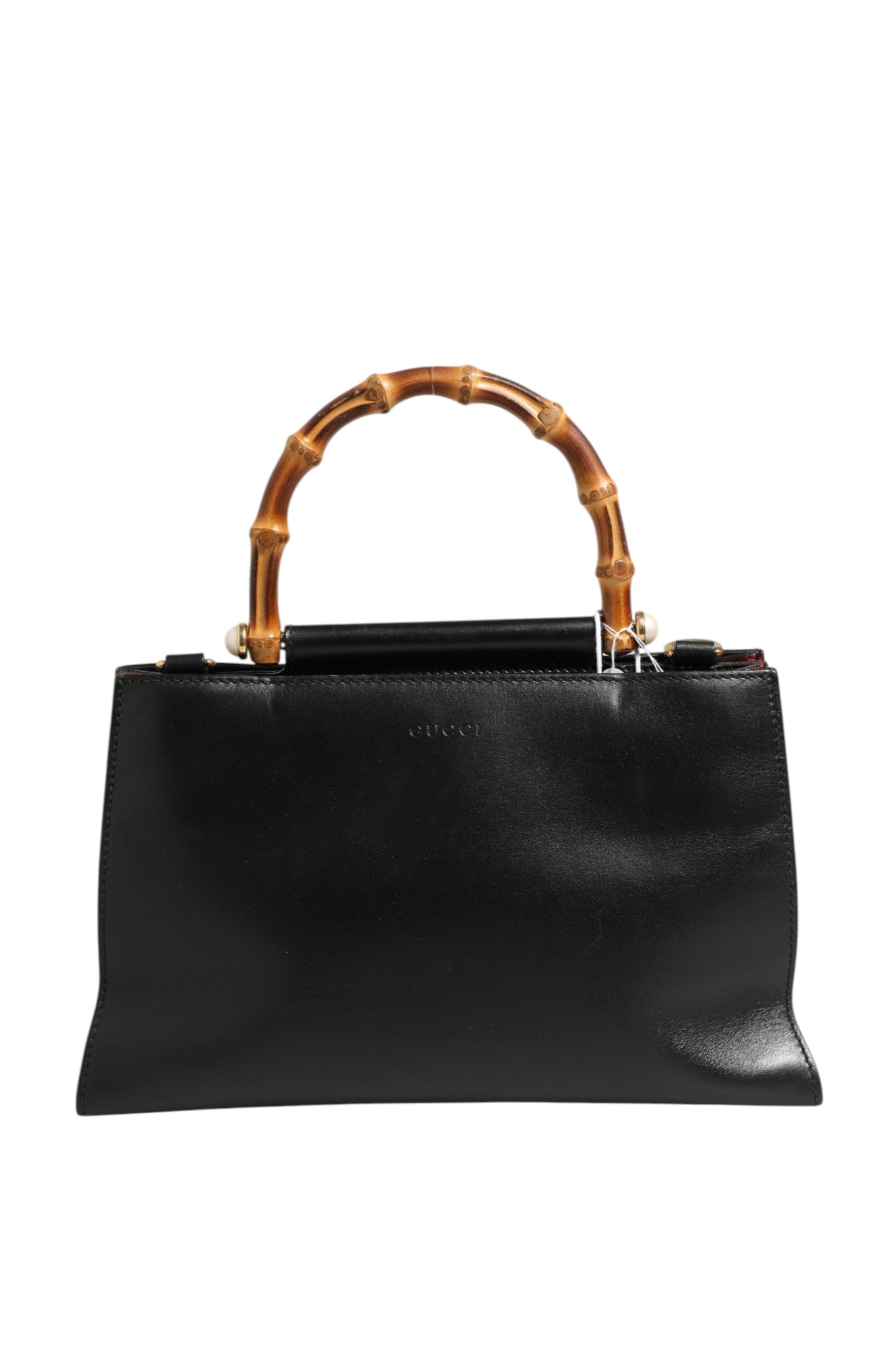 Gucci Nymphaea Bamboo Top Handle Leather Bag Gucci