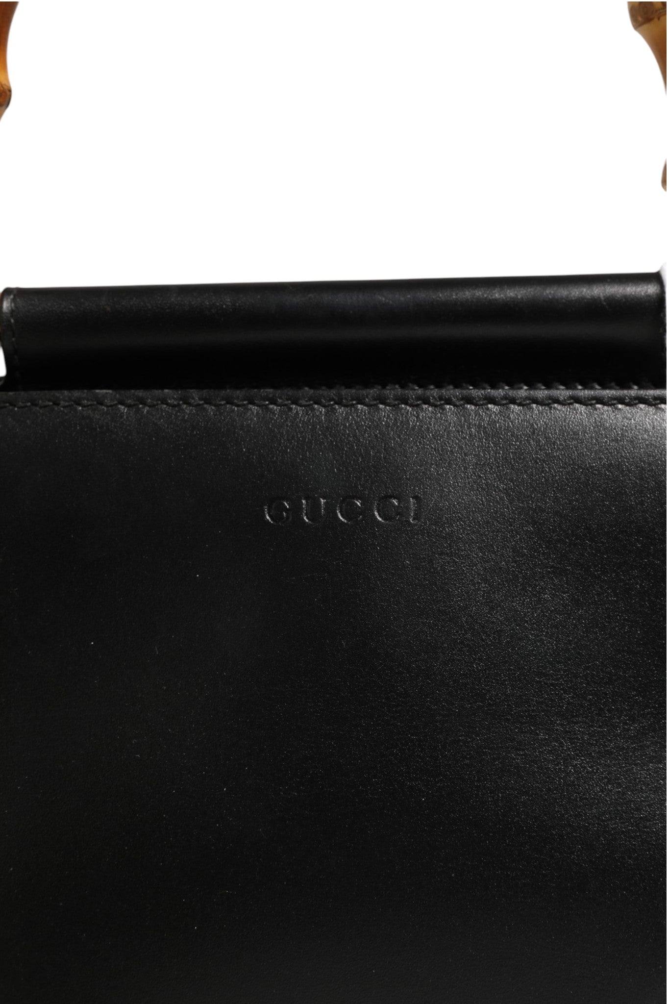 Gucci Nymphaea Bamboo Top Handle Leather Bag Gucci