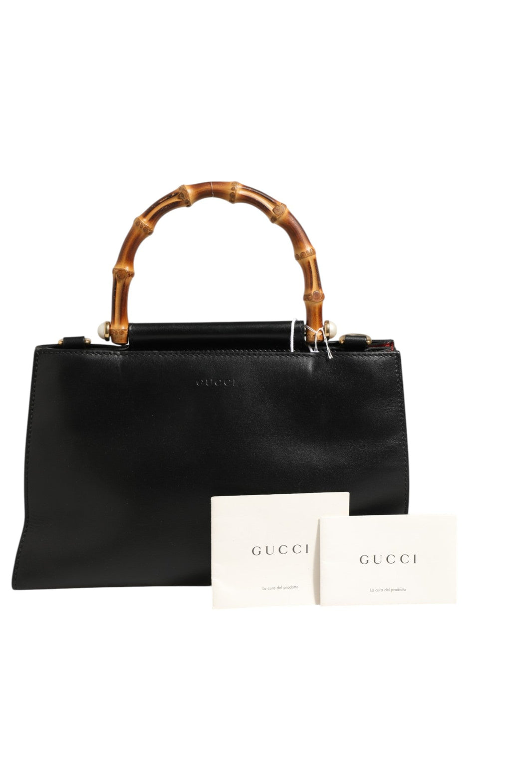 Gucci Nymphaea Bamboo Top Handle Leather Bag Gucci