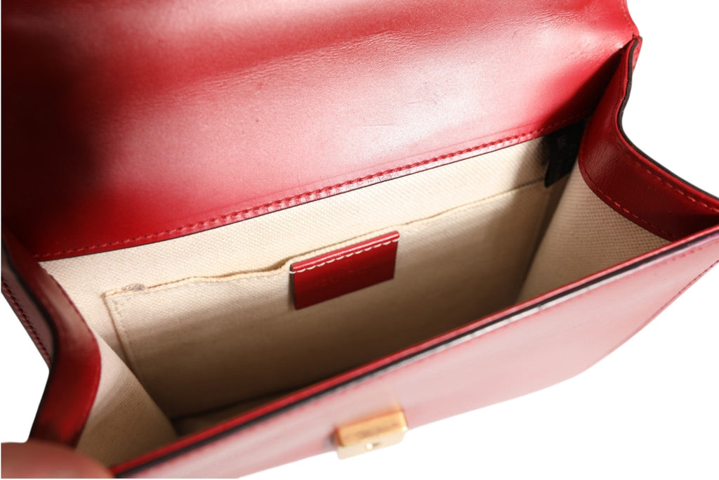 Gucci Marmont small shoulder bag in Rosso Ancora red leather Gucci