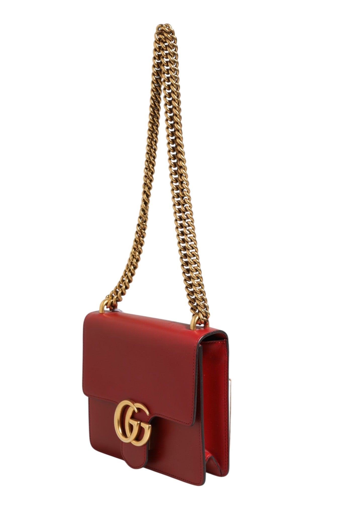 Gucci Marmont small shoulder bag in Rosso Ancora red leather Gucci