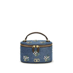 Valentino Garavani Blue Cotton Handbag Valentino Garavani