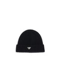 Prada Black Wool Oves Aries Beanie Prada