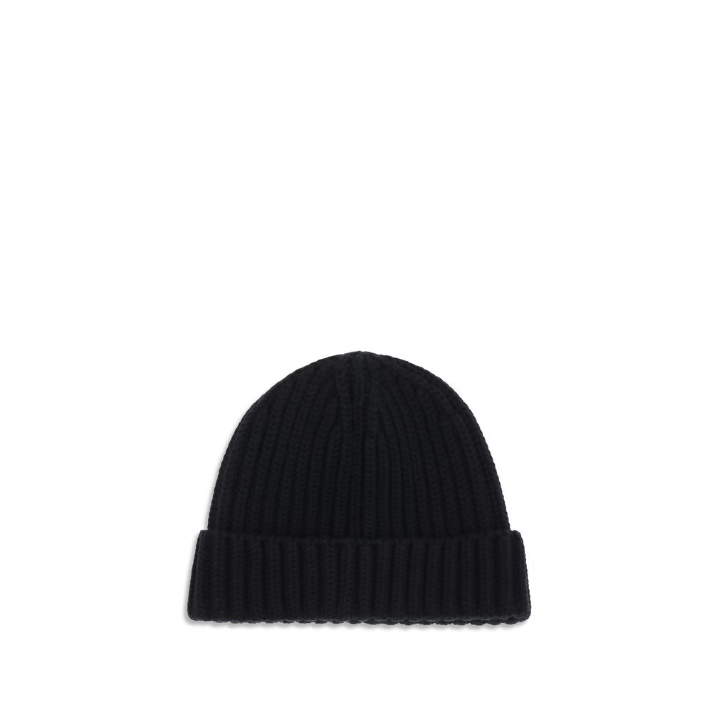 Prada Black Wool Oves Aries Beanie Prada