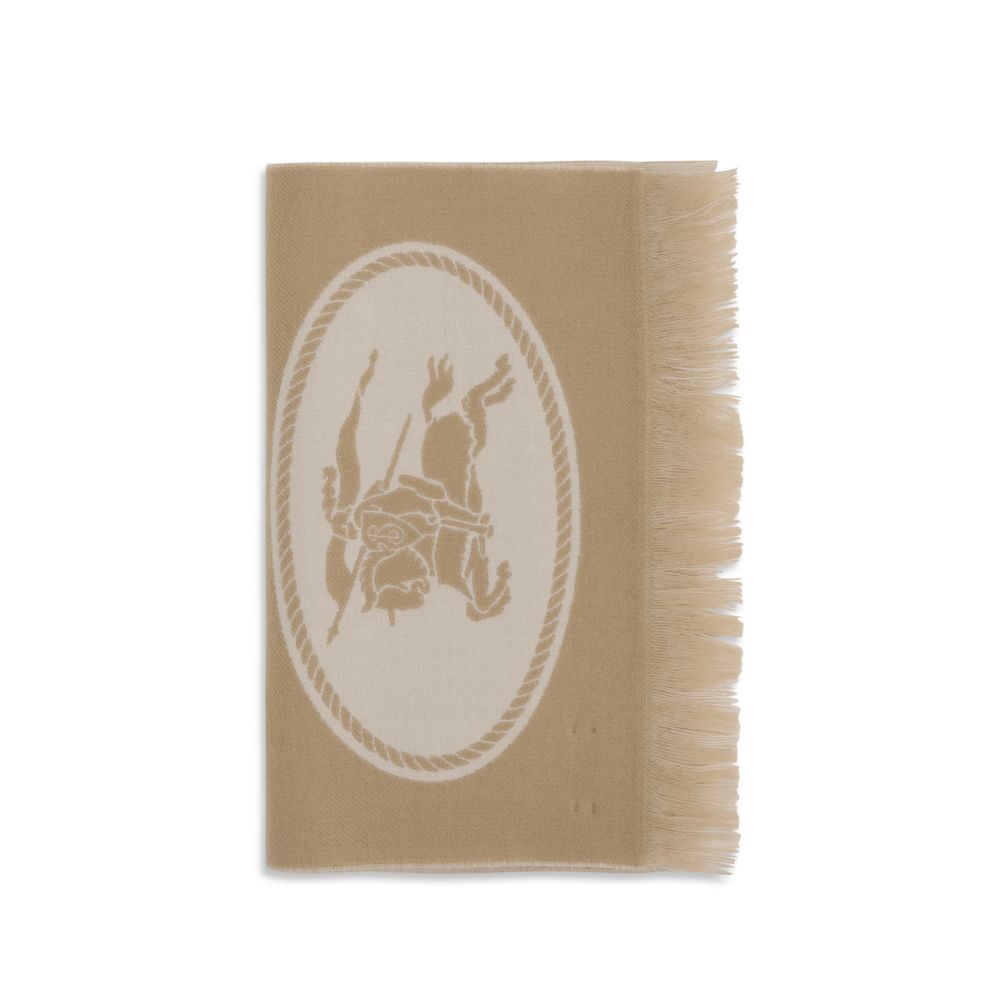Burberry Beige Wool Oves Aries Scarf Burberry