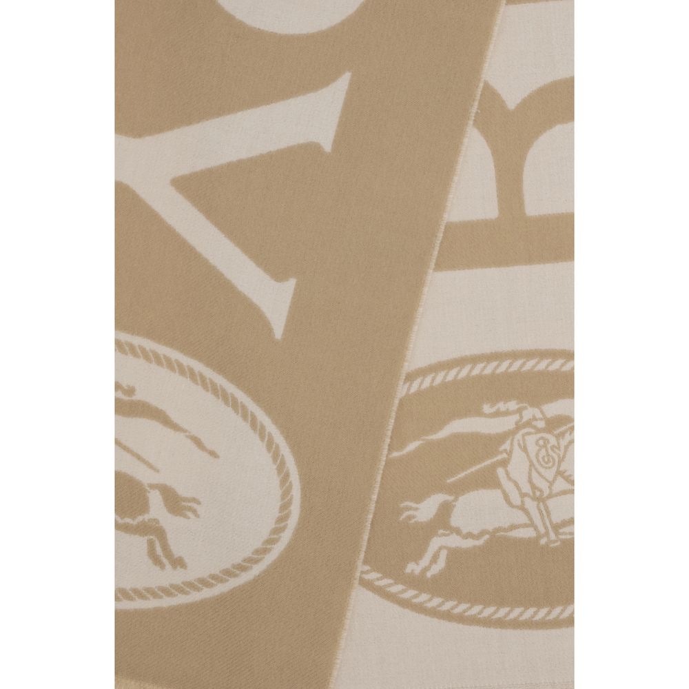 Burberry Beige Wool Oves Aries Scarf Burberry