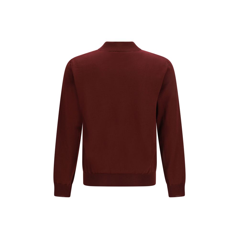 Valentino Bordeaux Wool Oves Aries Polo Shirt Valentino