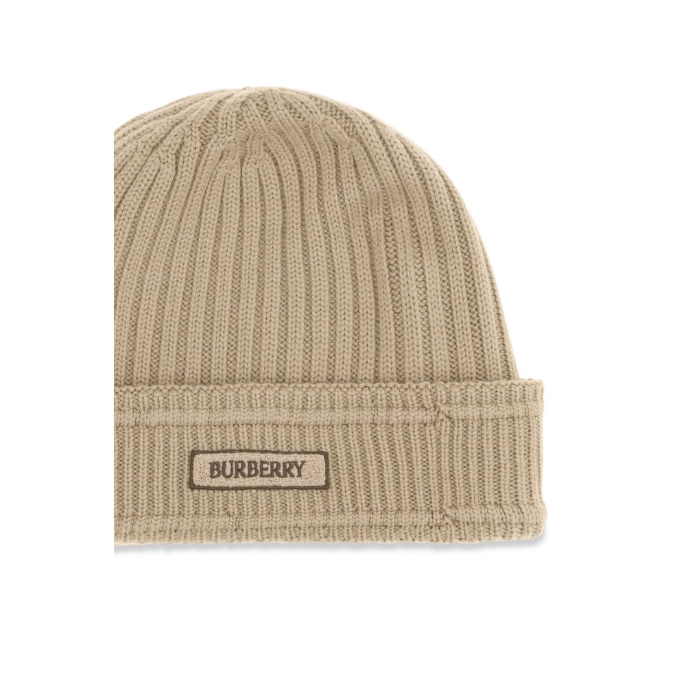Burberry Beige Wool Oves Aries Beanie Burberry
