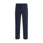 Fendi Blue Wool Oves Aries Dress Pants Fendi