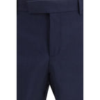 Fendi Blue Wool Oves Aries Dress Pants Fendi