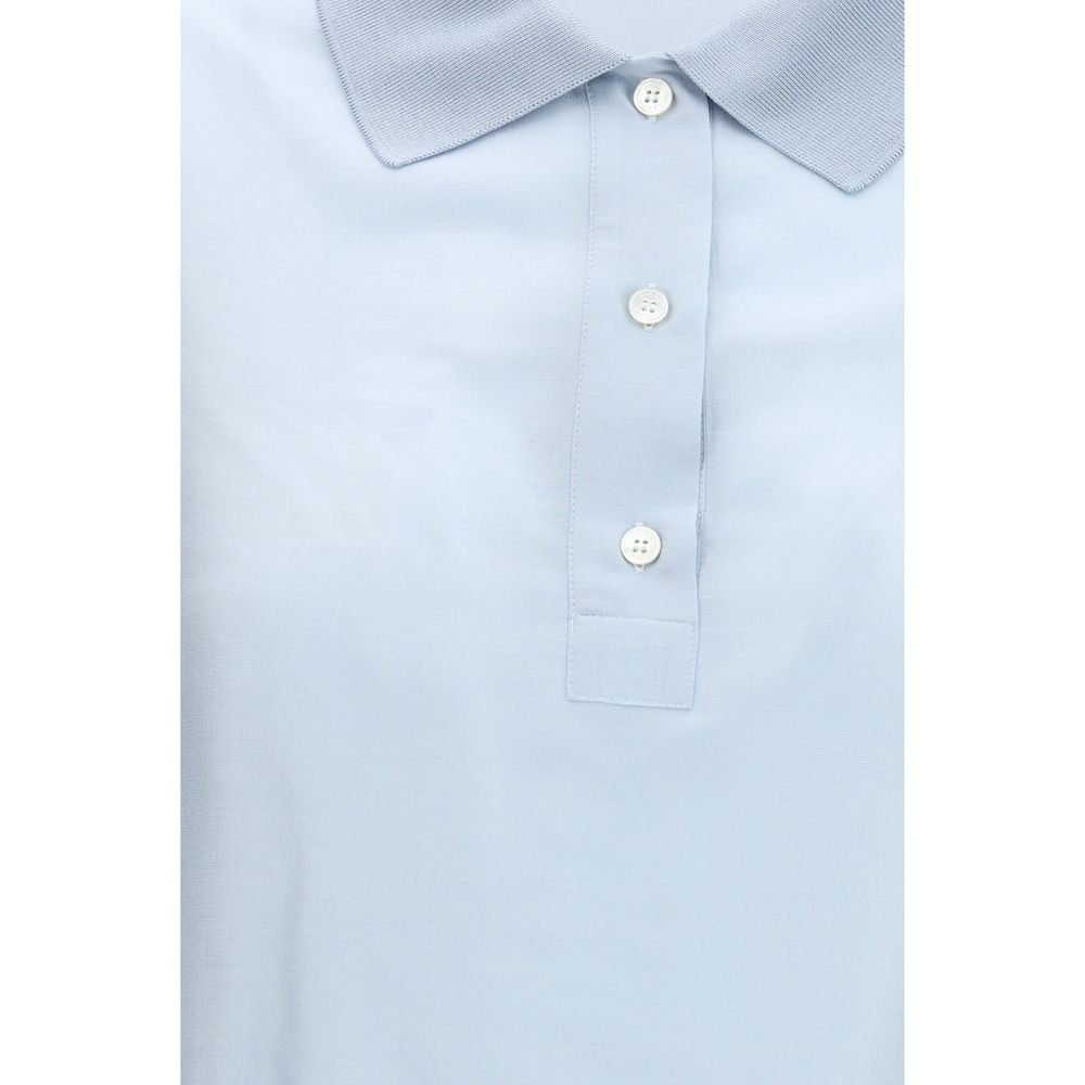 Jacob Cohen Blue Wool Oves Aries Shortsleeve Shirt Jacob Cohen
